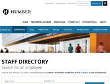 Tablet Screenshot of directory.humber.ca